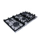 Purity Built In Heavy Duty Gas Hob, 90 cm, 6 Burners, Silver - HPT904S