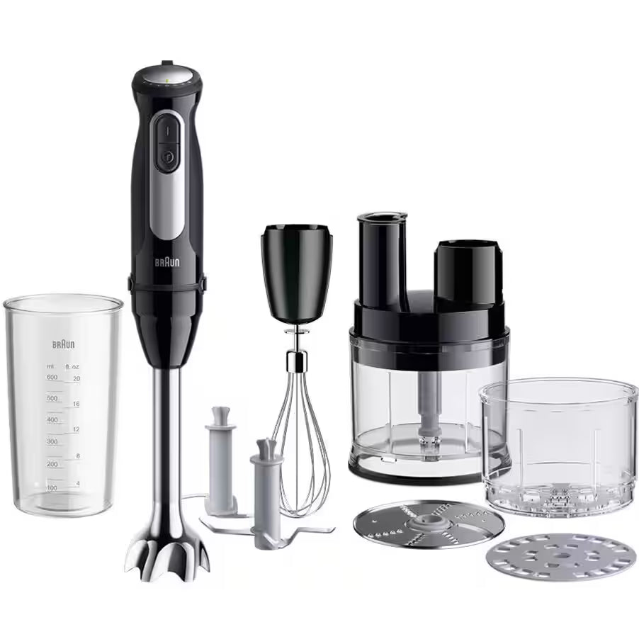 Braun MultiQuick 5 Pro Hand Blender With Chopper, 1000 Watt, Black - MQ55755MBK