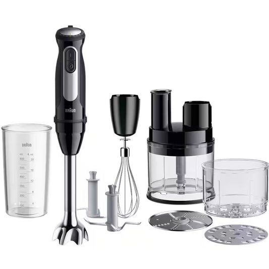 Braun MultiQuick 5 Pro Hand Blender With Chopper, 1000 Watt, Black - MQ55755MBK