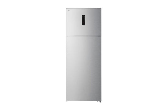 LG No Frost Top Freezer Refrigerator , 450 Liters, With Inverter Motor, Silver - GTF452SVAN