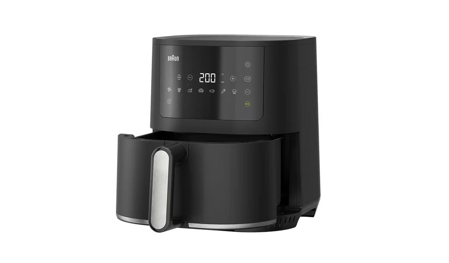 Braun MultiFry 3 Air Fryer, 1500 Watt, 4.3 Liters, Matt Black - HF 3030