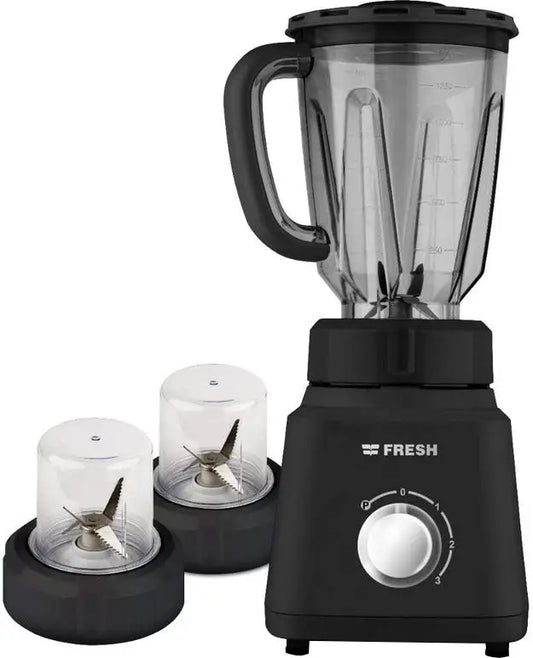 Fresh Chef Countertop Blender, 360 Watt, 1.5 Liter, 2 Grinders, Black - 500014316
