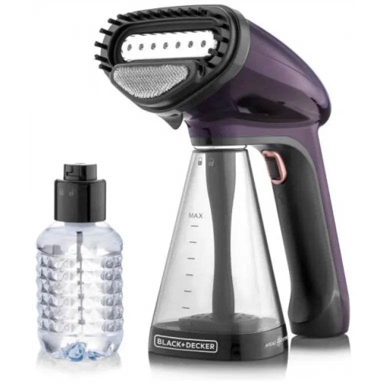 Black+Decker Handheld Garment Steamer, 1500 Watt, 260ml, Purple - HST1500