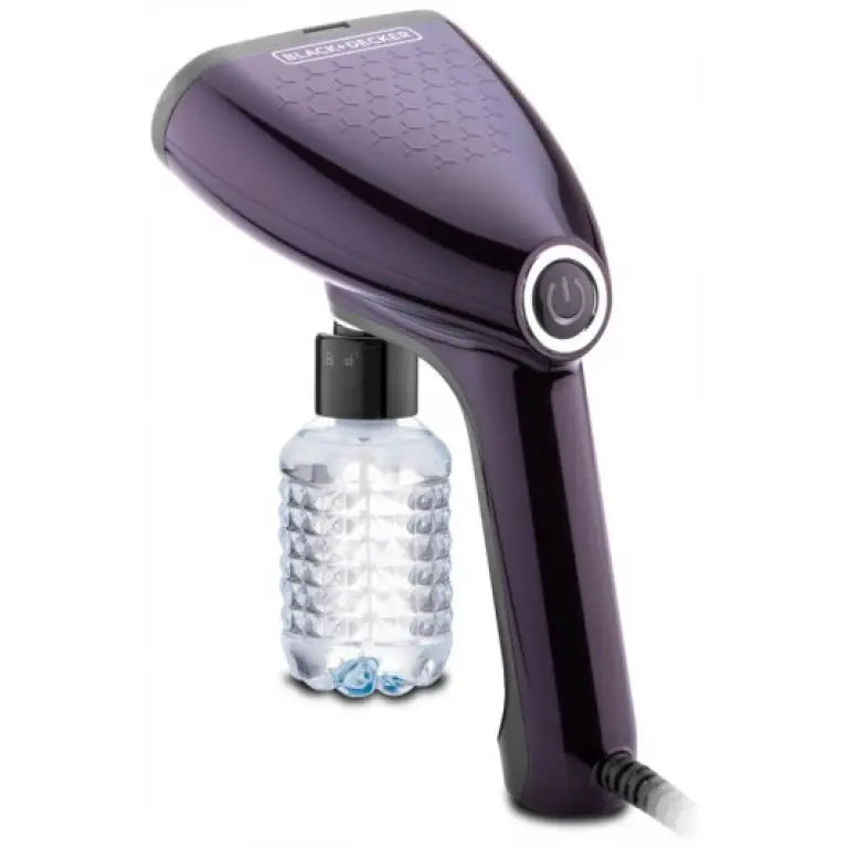 Black+Decker Handheld Garment Steamer, 1500 Watt, 260ml, Purple - HST1500