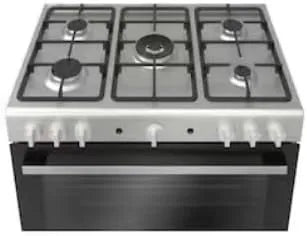Bosch Series 8 Digital Gas Cooker, 5 Burners, 90 cm, Stainless Steel - HIZ5G7W51S