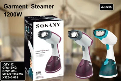 Sokany Hand Held Steamer, 1200W, White - AJ-2205
