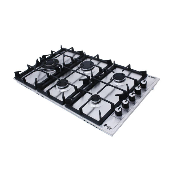 Purity Built In Heavy Duty Gas Hob, 90 cm, 5 Burners, Silver - HPT905S