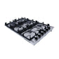 Purity Built In Heavy Duty Grids Gas Hob, 90 cm, 6 Burners, Silver - HPT903S