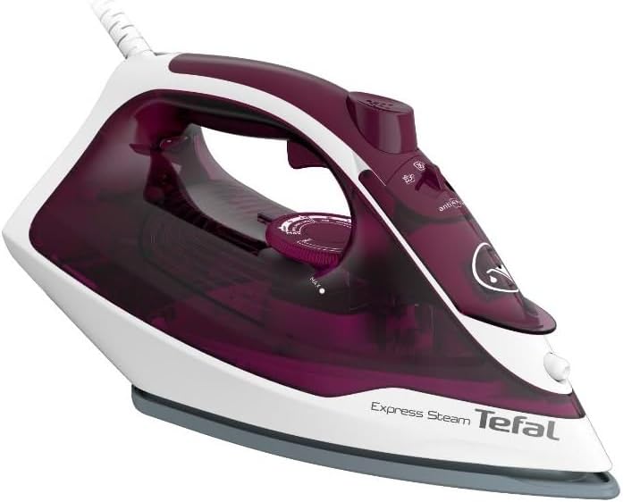 Tefal Express Steam Steam Iron, 2400 Watt, White And Purple - FV2844E2