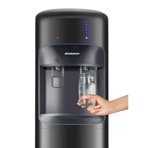 Koldair Hot & Cold Water Dispenser With Refrigerator, 2 Taps, Black - KWD-AF