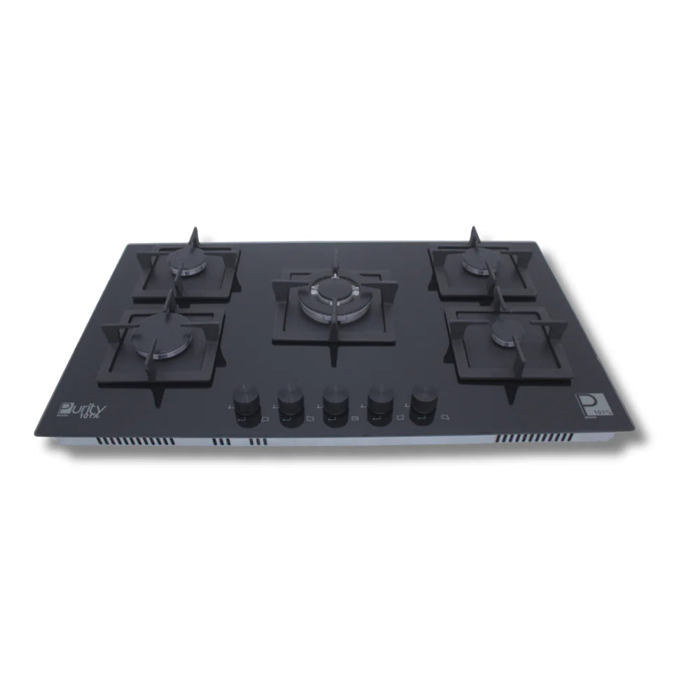 Purity Built In Heavy Duty Gas Hob, 90 cm, 5 Burners, Black - HPT915G