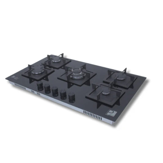 Purity Built In Heavy Duty Gas Hob, 90 cm, 5 Burners, Black - HPT915G