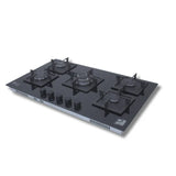 Purity Built In Heavy Duty Gas Hob, 90 cm, 5 Burners, Black - HPT915G