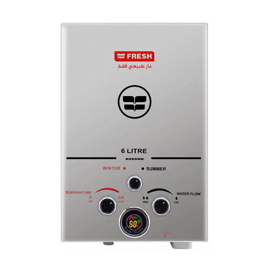 Fresh Gas Water Heater 6 Liters Spa with Adapter LNG