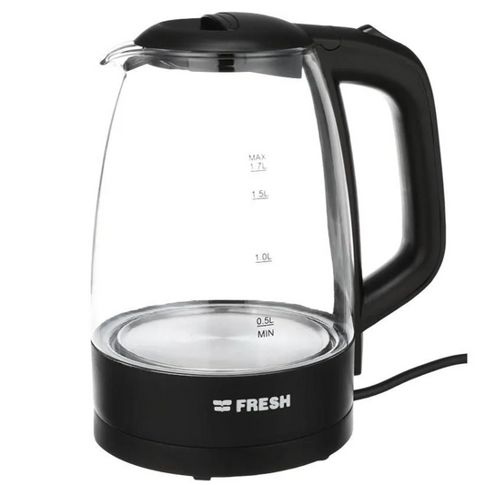 Fresh Electric Kettle, 2200 Watt, 1.7 Liter - Black - 500011386