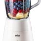 Braun 3 In 1 Jug Blender with Chopper and Grinder, 500 Watt, 1.75 Liters, White - JB0153WH