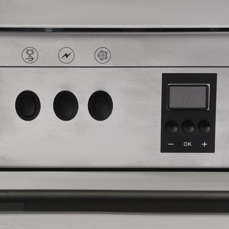Fresh Gas Cooker Rock, 5 Burners, 90 x 60 CM, Silver - 500015560