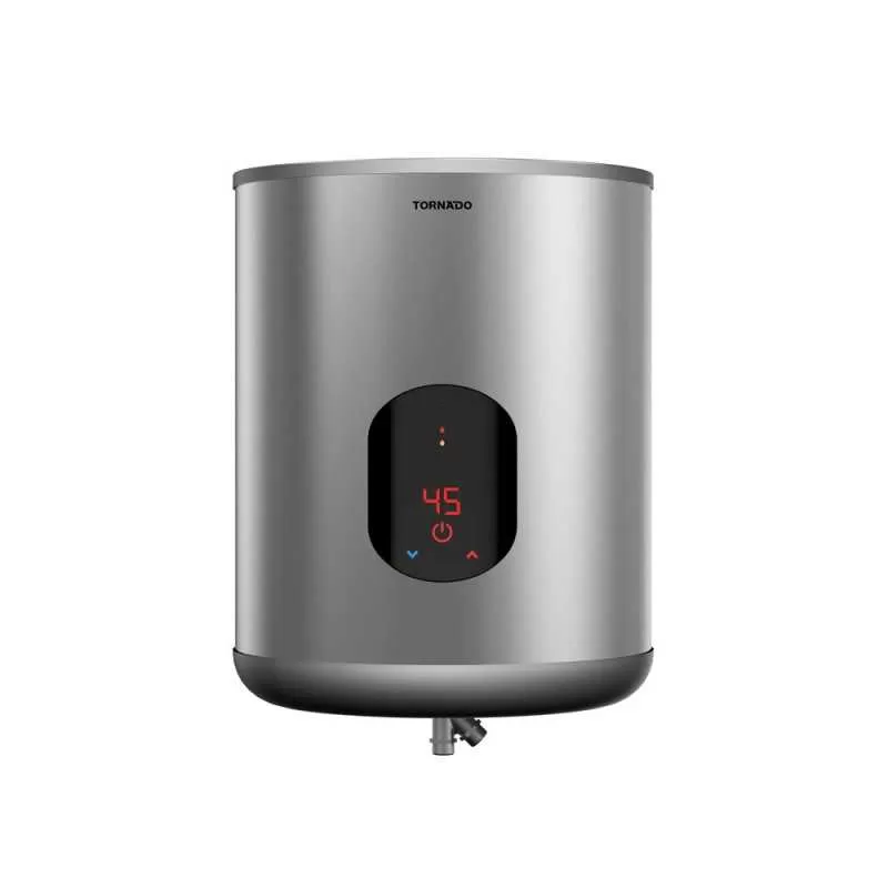 Tornado Digital Electric Water Heater, 45 Liters, Silver - EWH-S45CSE-S