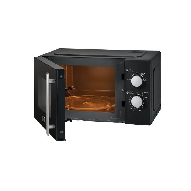Black+Decker Countertop Microwave, 20 Liters, Black - MZ2005P