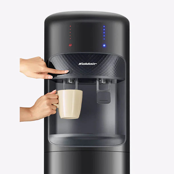 Koldair Hot & Cold Water Dispenser With Refrigerator, 2 Taps, Black - KWD-AF