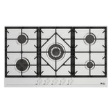 Purity Built In Heavy Duty Gas Hob, 90 cm, 5 Burners, Silver - HPT906S