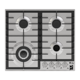 Purity Built In Heavy Duty Grids Gas Hob, 60 cm, 4 Burners, Silver - HPT603S