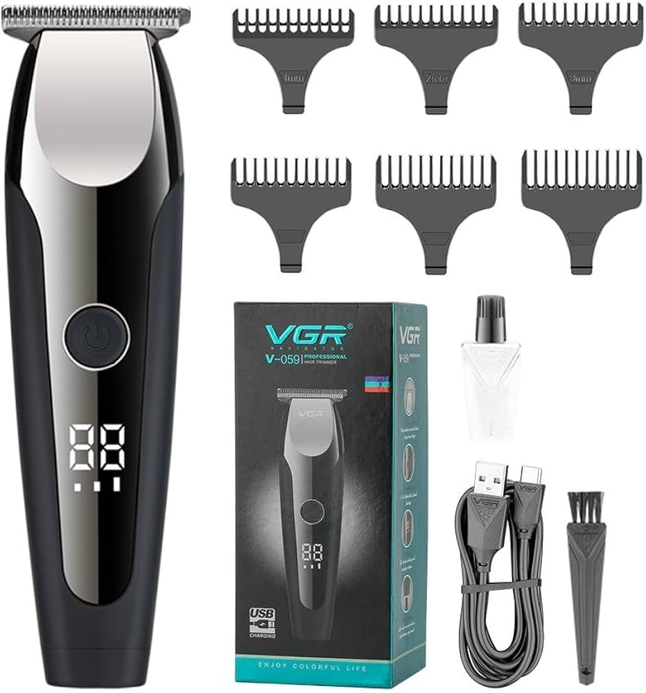 VGR Professional Digital Rechargeable Hair Trimmer - VGR-059