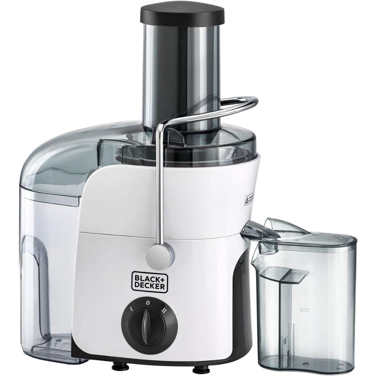 Black+Decker Juice Extractor, 800 Watt, Black and White - JE780