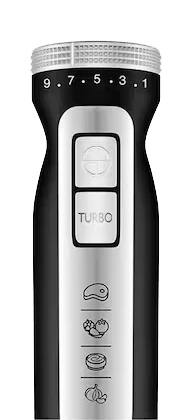 Mienta Turbo Pro 10 in 1 Hand Blender with Chopper ,1000 Watt , 2Liter ,Black ,HB111538A