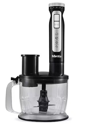 Mienta Turbo Pro 10 in 1 Hand Blender with Chopper ,1000 Watt , 2Liter ,Black - HB111538A