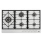 Purity Built In Heavy Duty Gas Hob, 90 cm, 5 Burners, Silver - HPT907S
