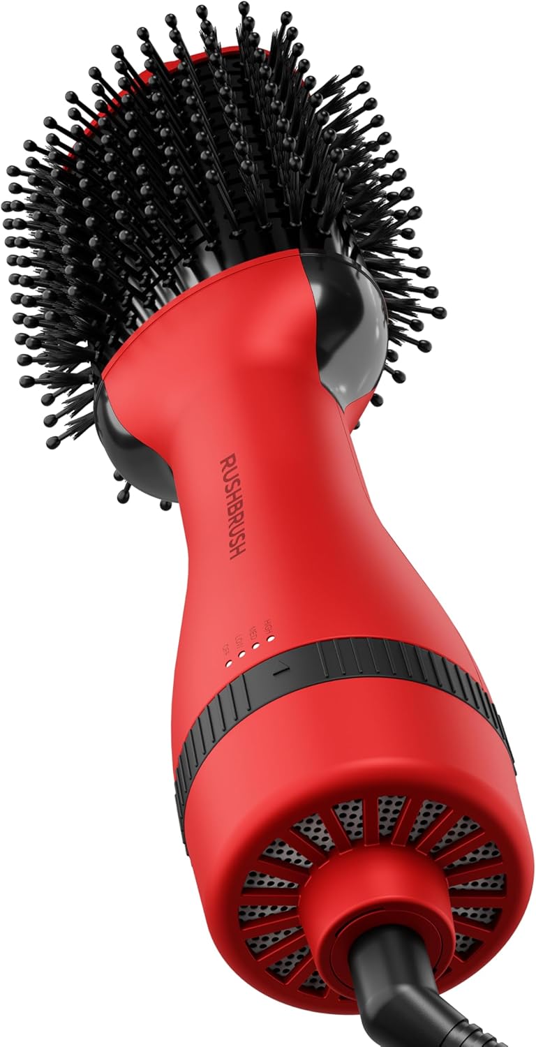 Rush Brush Hair Volumizer Brush, Red - V2 Plus