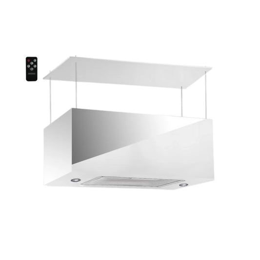 Purity Wall Mounted Cooker Hood, 90 cm, 1000 m3/h, White - DIAMOND WHITE ISLAND | 90 cm