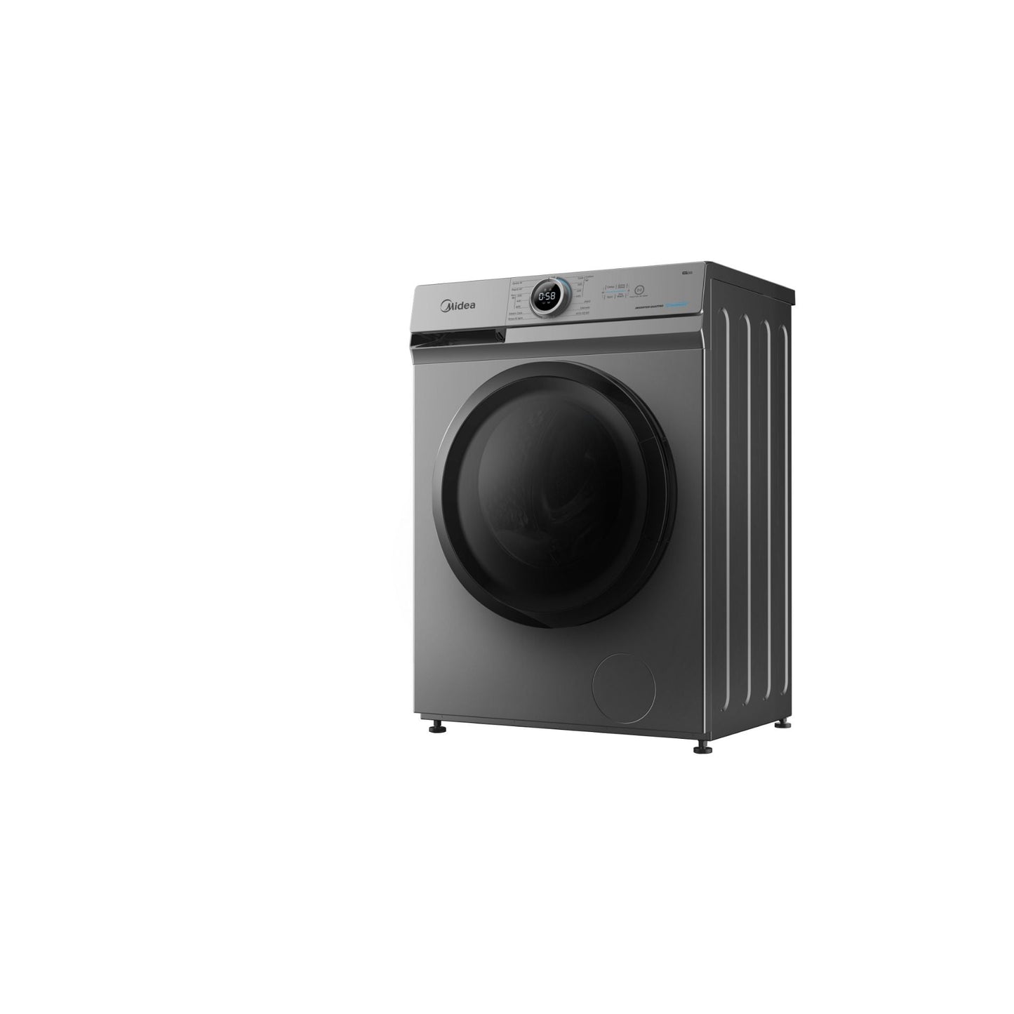 Midea 7KG Front Load Inverter Washing Machine, Silver - MFN09W70B/S