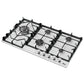 Purity Built In Heavy Duty Gas Hob, 90 cm, 5 Burners, Silver - HPT908S