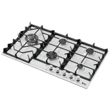 Purity Built In Heavy Duty Gas Hob, 90 cm, 5 Burners, Silver - HPT908S