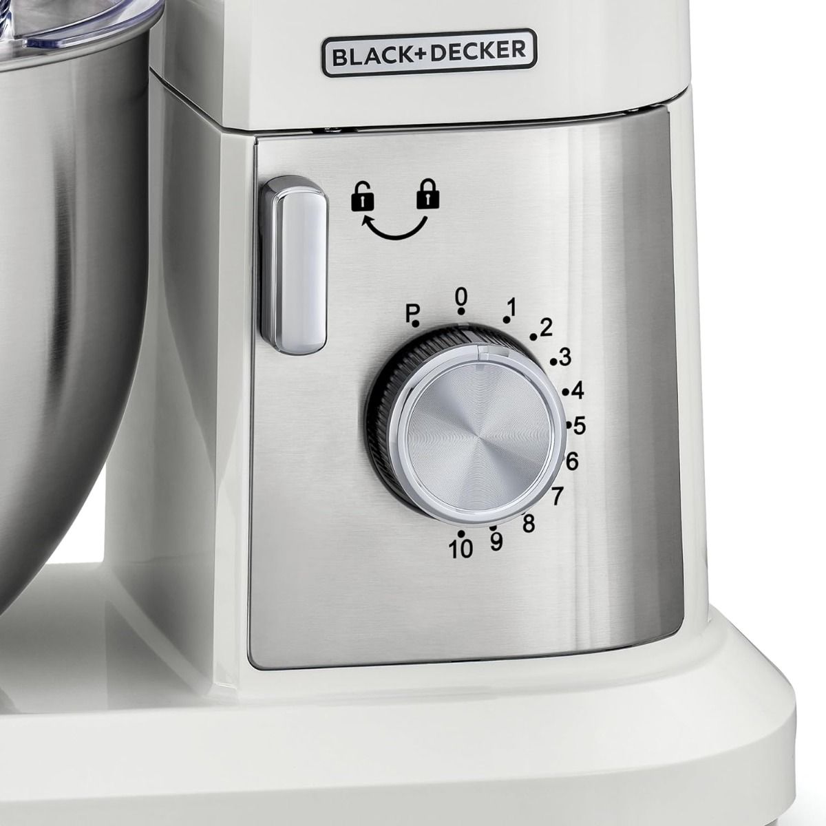 Black+Decker Multifunction Stand Mixer, 6 Liters, 1000 Watt, White - MKM100