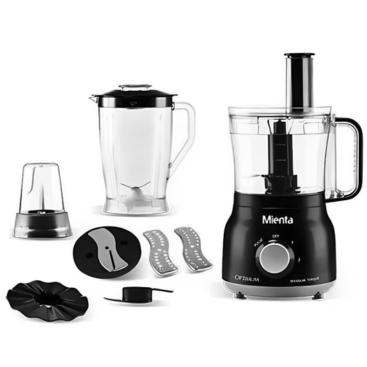 Mienta Optimum Food Processor, 800 Watts, Black - FP14922B