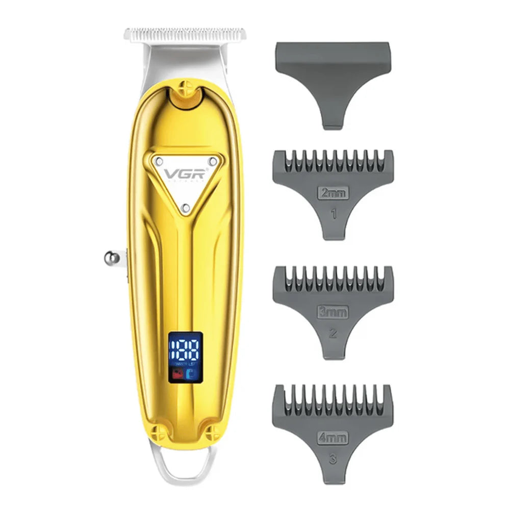 VGR Professional Electric Rechargeable Hair Trimmer, LED Display - VGR-062