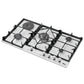 Purity Built In 4 Gas Burner + 1 Electric Burner Heavy Duty Hob, 90 cm, 5 Burners, Silver - HPT909ES