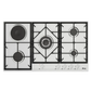 Purity Built In 4 Gas Burner + 1 Electric Burner Heavy Duty Hob, 90 cm, 5 Burners, Silver - HPT909ES