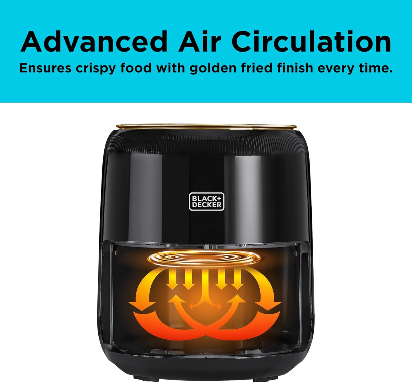 Black+Decker Aerofry Digital Air Fryer, 4.5 Liter, 1500 Watt, Black - AF4510