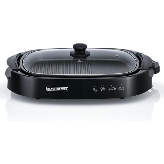 Black+Decker Electric Grill, 1500 Watt, Black - ‎GH1500