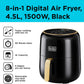 Black+Decker Aerofry Digital Air Fryer, 4.5 Liter, 1500 Watt, Black - AF4510