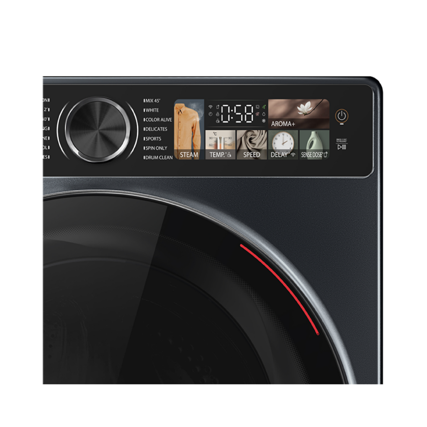 Toshiba T25 Front Load Washing Machine, With Inverter Technology, 10.5 kg, Morandy Grey - TW-T25BZU115MWEG(MG)