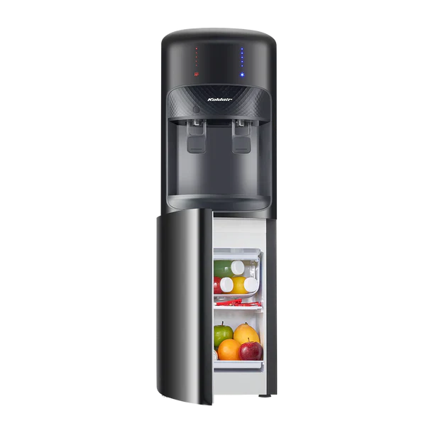 Koldair Hot & Cold Water Dispenser With Refrigerator, 2 Taps, Black - KWD-AF