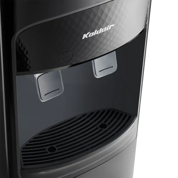Koldair Hot & Cold Water Dispenser With Refrigerator, 2 Taps, Black - KWD-AF
