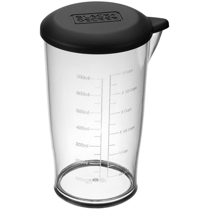 Black+Decker Rechargeable Hand Blender, 700ml, 7.2V, Black - BCKM1012KB