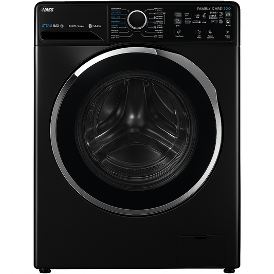 Zanussi TC4 Digital Washing Machine, 8Kg, With Inverter Motor, Black - ZWF8241BS7