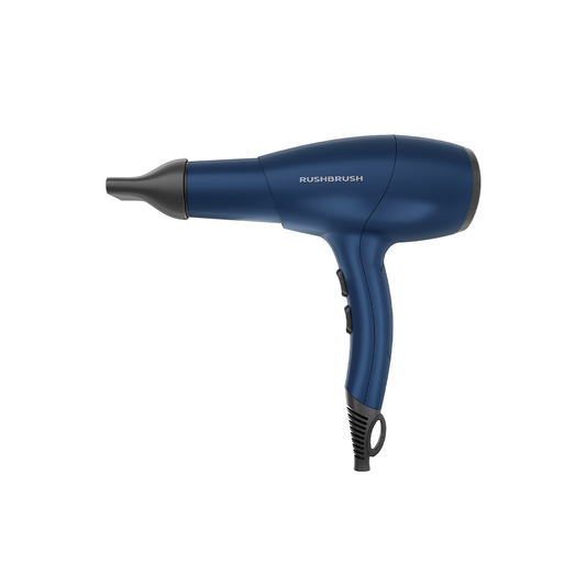 Rush Brush D3 Ultra Hair Dryer with Attachments, 2400 Watt - Navy Blue